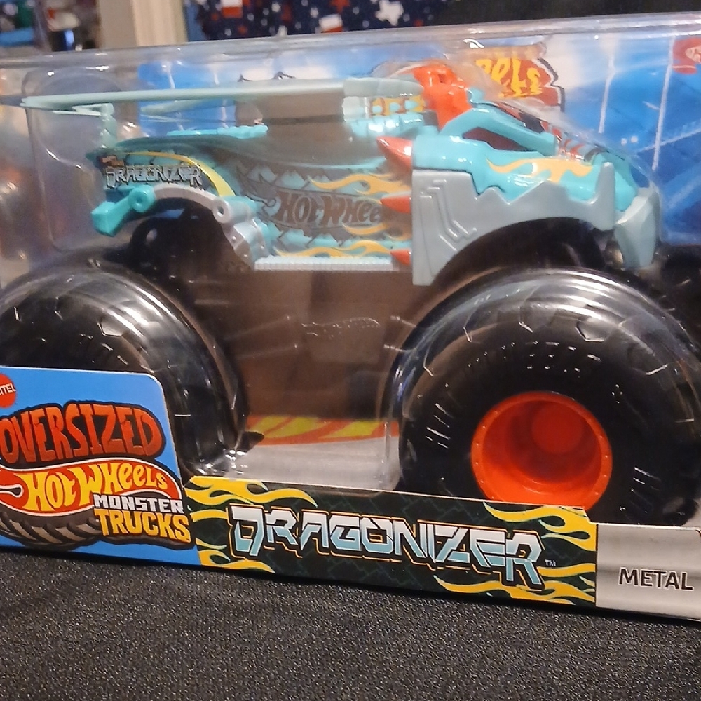 Dragonizer Hot Wheels Monster Truck - Blue and Orange 1/24 Size